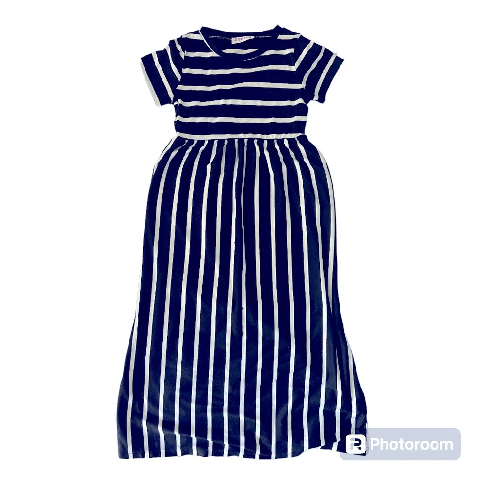 Black/white stripe dress